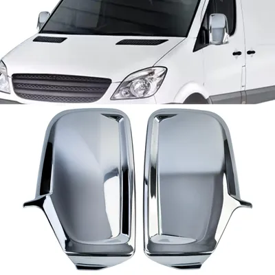 Für Mercedes Sprinter W906 06-18 / VW Crafter 06-16 Spiegelkappen Spiegel Chrom in der Farbe Chrom von Carparts-Online GmbH