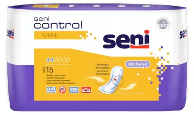 Produktbild von 20x Seni Control Mini Inkontinenzeinlage - 15 Stück - 5900516143046 | Packung (15 Stück)