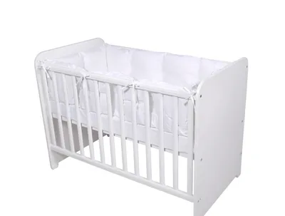 Produktbild von Lorelli Babybett-Nestchen 4-teilig rundum, Babybett 120 x 60 cm, 100% Baumwolle weiß
