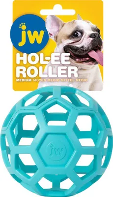 Immagine prodotto di JW Hol-ee Roller M (11,5 cm) Giocattolo a sfera per cani di colore azzurro
