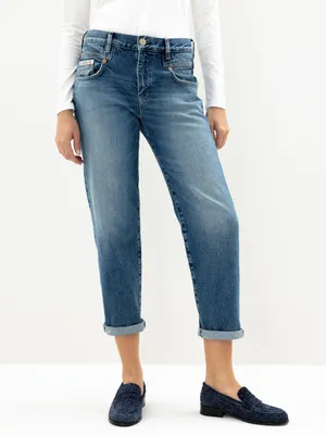 Produktbild von Herrlicher Slim Fit Jeans 'Breezy Cropped', 5987 D4456, happy blue, Gr. 27