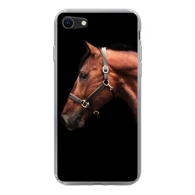 Produktbild von MuchoWow® Handyhülle Schutzhülle Hülle für iPhone 7 Pferd - Leicht - Halfter Silikon Softcase Handy Hülle - Kartenhalter