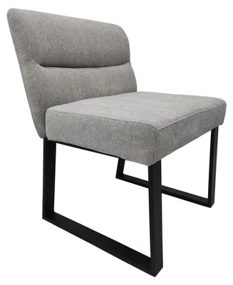 Produktbild von Gepolsterter Stuhl Liron Grau Kufengestell 60x82x60 cm belastbar bis 140 kg