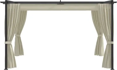 Image de vidaXL Pavillon 4 x 3 m Crème
