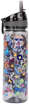 Immagine prodotto di Borraccia da 650 ml a tenuta stagna con cannuccia per bambini, senza BPA