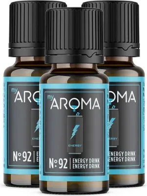 Produktbild von myAROMA Flavour Drops – Energy Drink 3x10ml, kalorienfreie & vegane Geschmacksdrops, ohne künstliche Farbstoffe, ideal zum Backen und für Getränke, Nr. 92