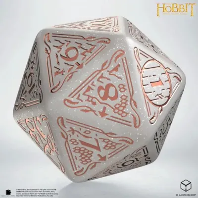 Produktbild von Q-Workshop Radiant TCG Jumbo Die The Hobbit Spindown D20