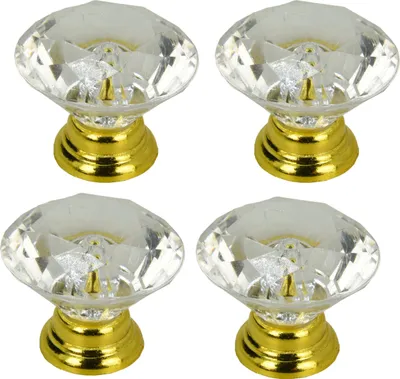 Image de lot de 10 boutons de meubles élégants Aurora en argent - Poignées design rondes et glamour pour tiroirs et meubles avec finition brillante et montage facile.