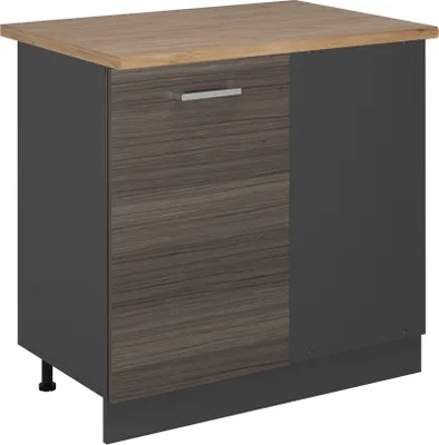 Produktbild von Eckunterschrank Vicco R-Line Edelgrau 86 cm , AP Eiche, Model 53927