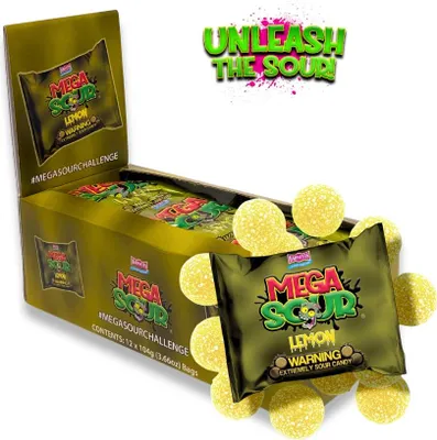Obrázok produktu pre Barnetts Display #MegaSourChallenge Lemon 12x104g