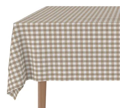 Tischdecke Vichy Taupe Teflon 240x140 cm