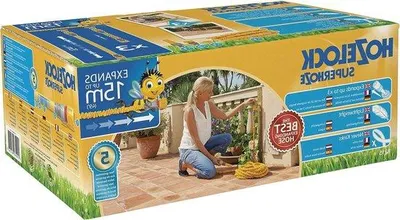Produktbild von Gartenschlauch - Verlängerungsschlauch 15 m Superhoze: flexibler Schlauch dehnt sich bis 3x ursprüngliche Länge - Mit 2 Aquastop-Verbindungen
