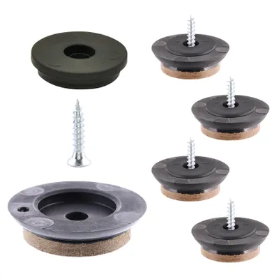 Produktbild von WAGNER QuickClick® Spezial Filzgleiter SYNO SLIM - 4x Schraube, 4x Basis Ø 14 mm & 4x Gleiter Ø 25 mm, DE Ware -16781700