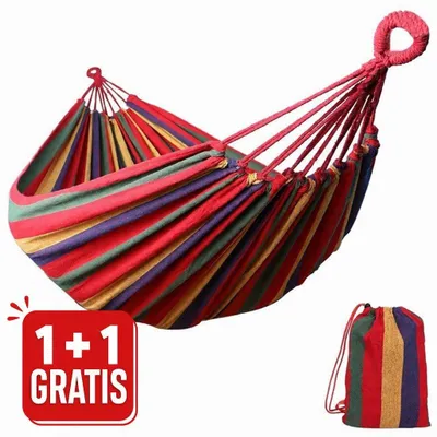 Outdoor Hängematte für Camping, 2 Stück (1 + 1), Nylon, 150 x 230 cm