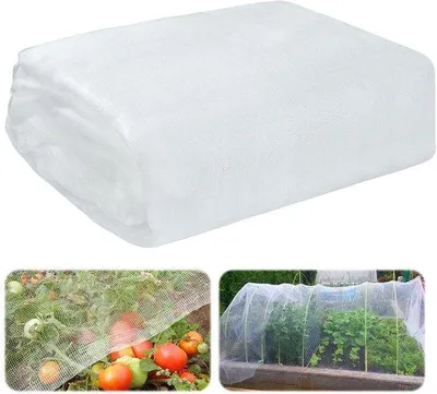 Immagine prodotto di Recinzione da giardino 1,2 x 3 m, rete anti-insetti bianca a maglia fine, recinzione da giardino per ortaggi, rete di protezione per piante, protezione anti-insetti per ortaggi e piante