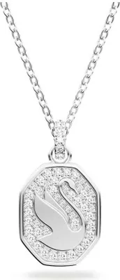 Produktbild von Swarovski Damen Halskette mit Anhänger Signum Anhänger Schwan, Lang, Weiß, Rhodiniert 5621098