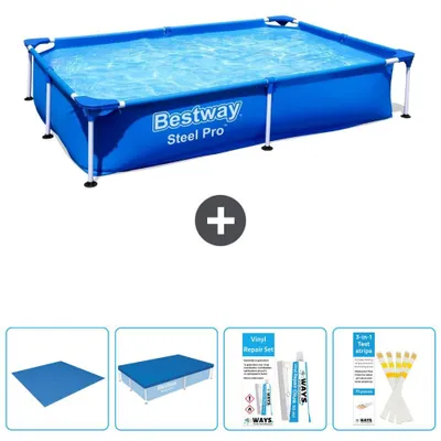 Produktbild von Bestway Steel Pro Rechteckig - 221x150x43 cm - 5-teilig S22703