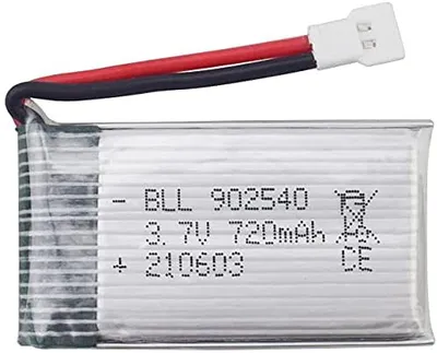 Produktbild von Wiederaufladbare LiPo-Batterie 720mAh 3.7V für Drohnen - Kompatibel mit Syma X5/X5C/X5SC/X5SW, Cheerson CX-30W, Skytech M68, Wltoys F949