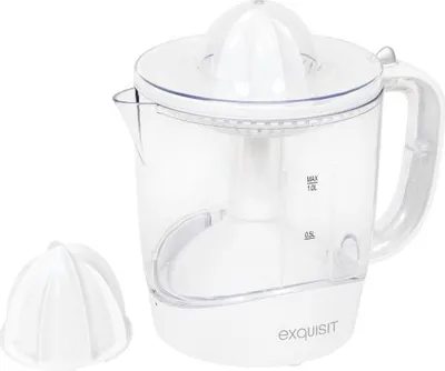 Produktbild von Exquisit ZP 3001 wet Zitruspresse | 1 L Fassungsvermögen | 2 Presskegel | weiß