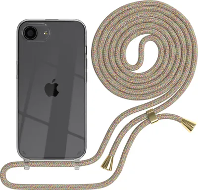 Produktbild von EAZY CASE Handykette mit Hülle für Apple iPhone 16e Backcover Handykette, zum Umhängen in Bunt
