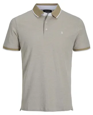 Productafbeelding van JACK & JONES Polo shirt, korte mouwen, effen kleur, model JJEPAULOS, piqué katoen, maat: S