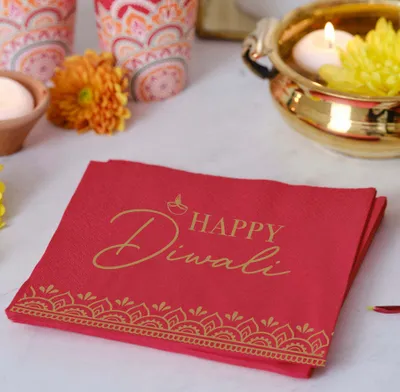Produktbild von 16 Eco Happy Diwali Servietten