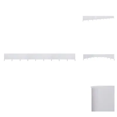 Image de vidaXL Tissu de protection contre le vent 9 pièces 1200 x 160 cm Blanc sable - Parasols et ombrelles