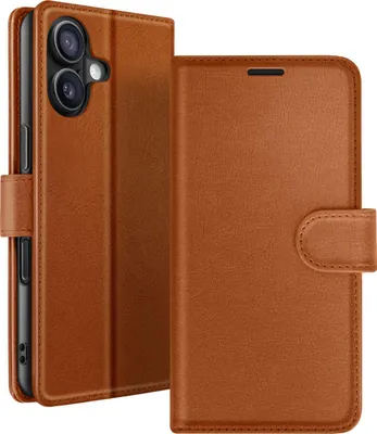 Produktbild von Zanaé, Klappetui iPhone 16 mit Kartenfächern & Magnetverschluss, Braun