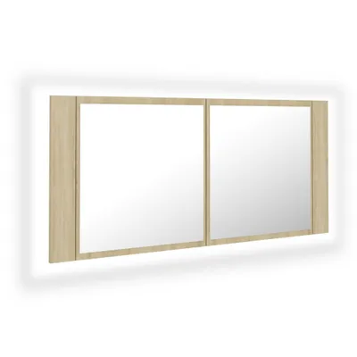 Immagine prodotto di Specchio LED per bagno rovere Sonoma 100x12x45 cm acrilico