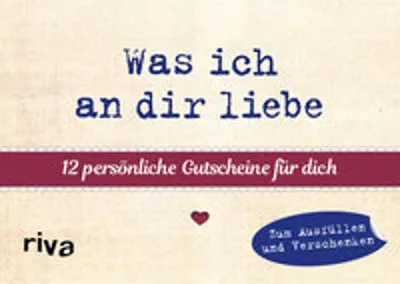 Obrázek produktu pro Was ich an dir liebe - 12 persönliche Gutscheine für dich