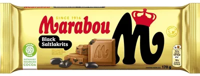 Produktbild von Marabou Black Saltlakrits 170g