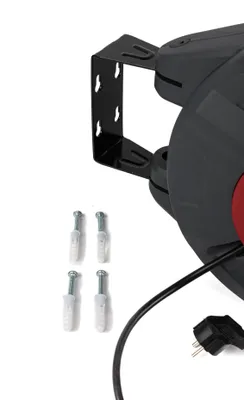 Obrázek produktu pro Automatický naviják na kabely RETTER s otočnou hlavicí, určený pro 20metrový kabel s napájením 230V