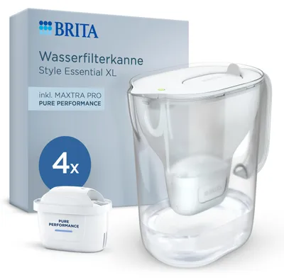 Produktbild von BRITA Wasserfilter Kanne MAXTRA Style Essential XL inkl. 4x Pure Performance, KI-generiertes Bild