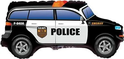 Obrázek produktu pro Balónek foliový auto policie - 60 cm