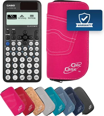Produktbild von Casio FX-810 DE CW Taschenrechner mit Schutztasche pink