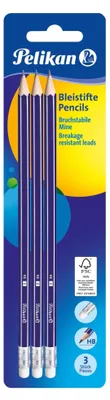Zdjęcie produktu dla Pelikan 978866, HB, Niebieski, Sześciokątny, Blister, 3 szt., Niemcy