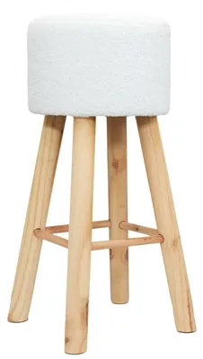 Zdjęcie produktu dla Hoker drewniany krzesło barowe stołek tapicerowany do kuchni 68 cm