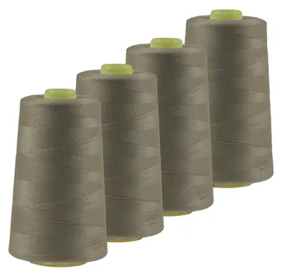 4 x 4572m Polyester Overlock Garn dunkelkhaki