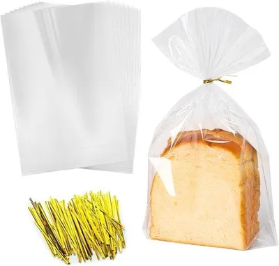 Produktbild von Transparente Brotbeutel Set, 40 Stück, wiederverwendbar, für Selbstgebackenes