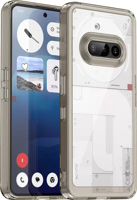 Immagine prodotto di Custodia per Nothing Phone 3A trasparente, antiurto TPU silicone custodia protettiva grigio titanio