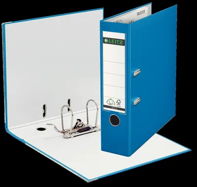 Produktbild von Leitz 180° Lever Arch File Plastic, A4, Kunststoff, Blau, 600 Blätter, 8 cm, 81 mm