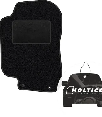 Produktbild von moto-MOLTICO Fahrer Fußmatte Auto Velours Fahrerseite Autoteppiche Schwarz Fahrermatte 1-teilig passend für Saab 95 1998-2006