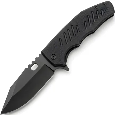 Image de Couteau Pliant Outdoor A3201 - Pratique et Tactique en Noir KP40396