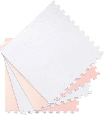 Obrázok produktu pre Duża mata piankowa puzzle Ricokids 60x60 cm 4 szt. brzoskwiniowo-biała