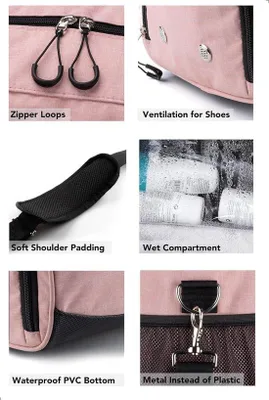 Immagine prodotto di Borsa sportiva da uomo e da donna, borsa da viaggio e da palestra, con scomparto per scarpe e tasca impermeabile