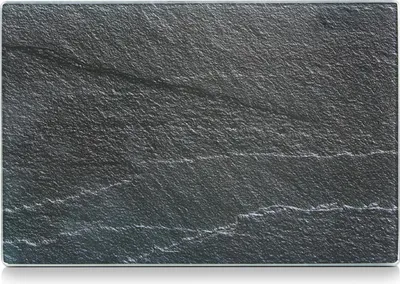 Produktbild von Glasschneideplatte aus Sicherheitsglas mit Silikonfüßen, Schiefer, 30 x 20 cm