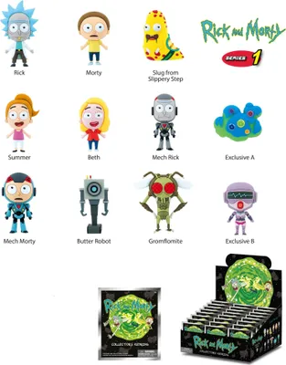 Produktbild von Rick and Morty PVC-Taschenanhänger Series 1 Display (24)