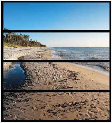 Produktbild von Wallario Möbelfolie / Aufkleber, geeignet für Ikea Malm Kommode mit 4 Schubfächern - Einsamer Strand am Meer - Blauer Himmel