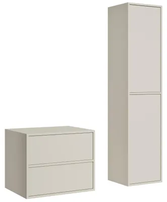 Image de Meuble de salle de bain Mali 60 cm - Cashmere - Meuble de salle de bain avec colonne
