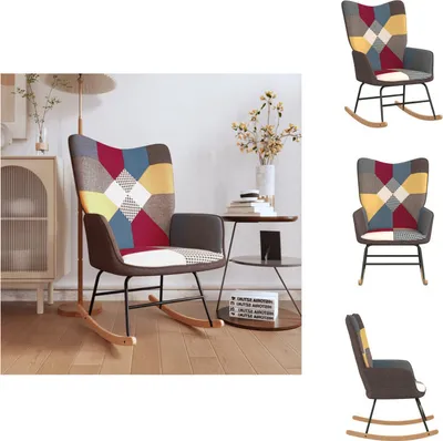 Obrázok produktu pre vidaXL Hojdacie kreslo Patchwork látka - Hojdacie kreslá